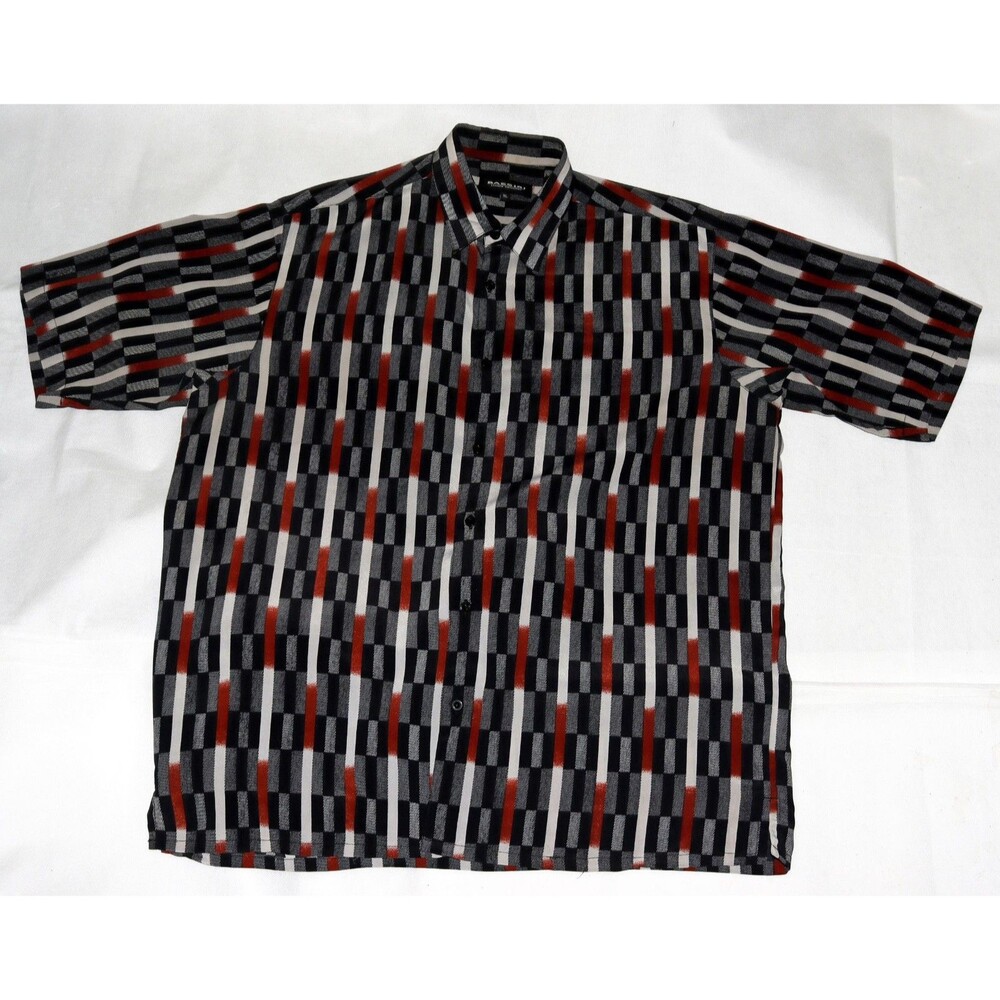 Bassiri Limited Collection Men's Short‎ Sleeve Button Front Shirt Casual Size XL